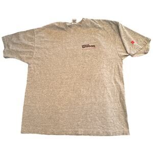 Vintage Wilson T Shirt Adult XXL 2XL Gray Athleticwear Sportswear USA 90s